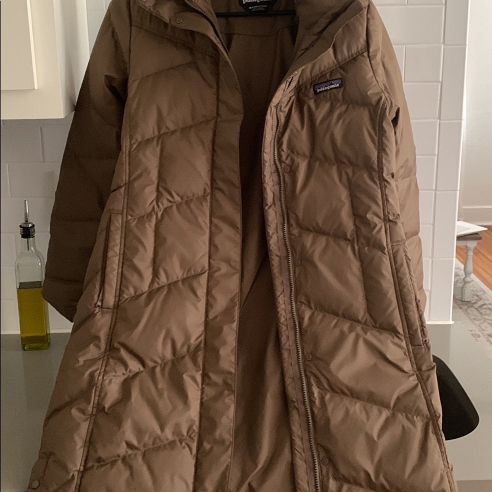 Patagonia down with it parka-top soil brown medium